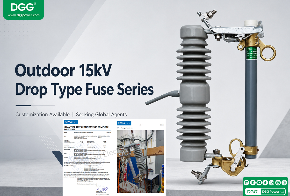 Conventional polymer dropout fuse cutout for transformer protection