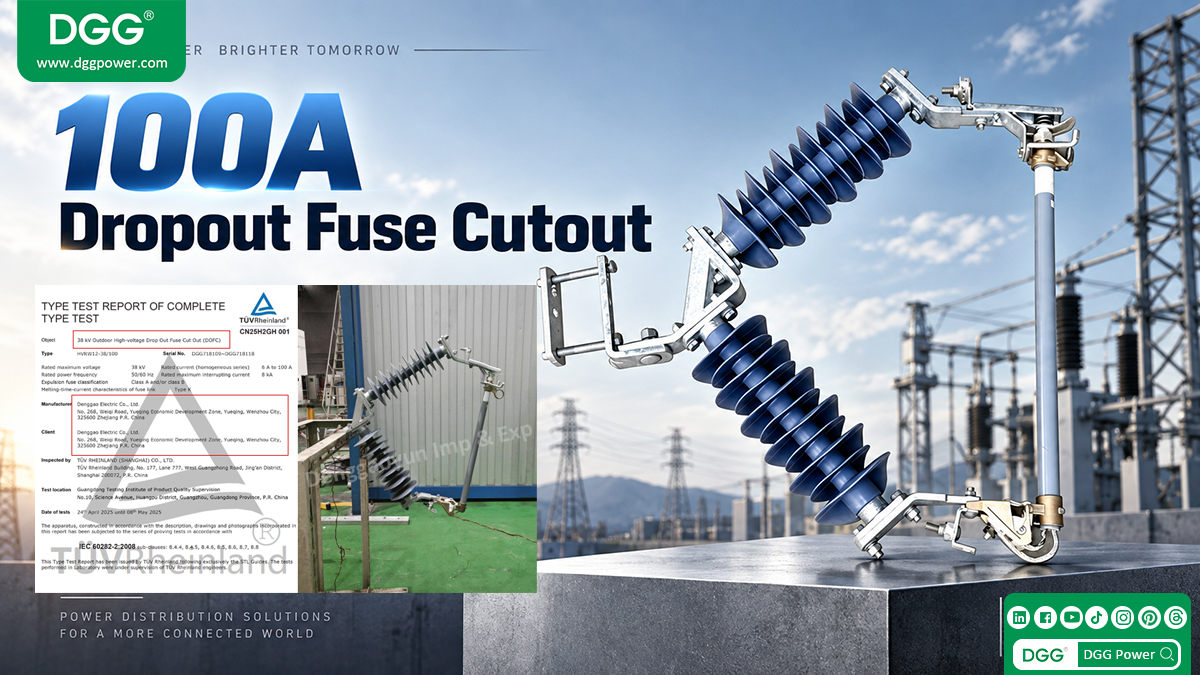 100A outdoor dropout fuse cutout for transformer protection