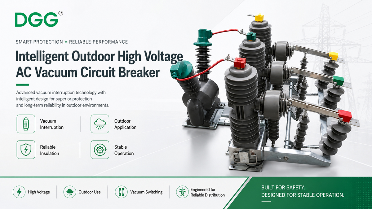 Intelligent outdoor high voltage AC vacuum circuit breaker for distribution automation