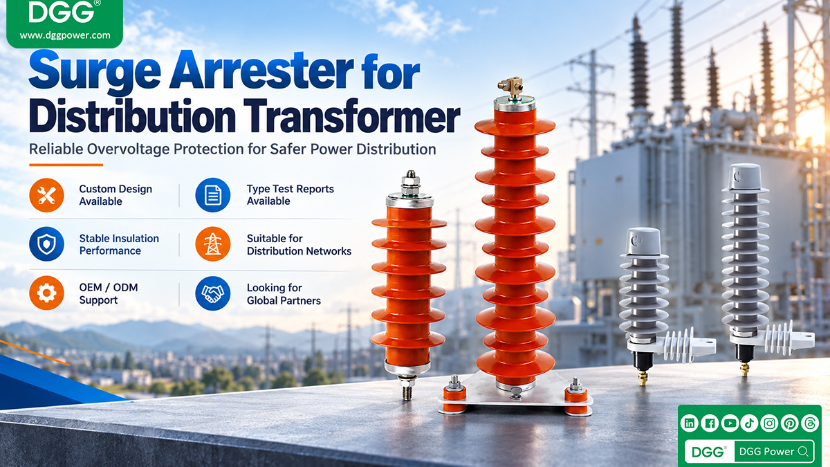 Polymer housed metal oxide surge arrester for transformer protection