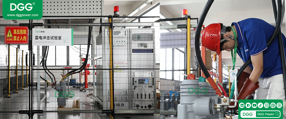 Outdoor vacuum circuit breaker factory testing before delivery