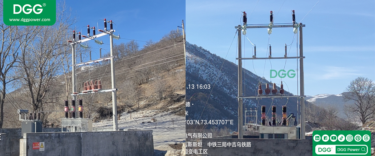 DGG Power insulators and dropout fuses for railway power distribution system
