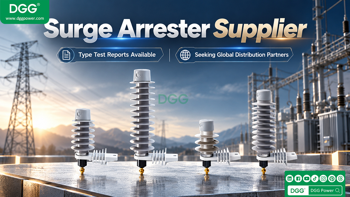 Surge arrester for distribution transformer overvoltage protection